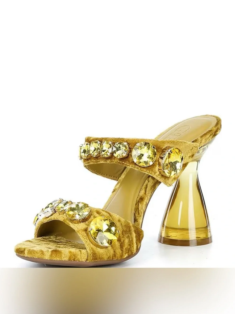 Gianni Bini News-Flash Velvet Jewel Ornament Dress Slide Sandals